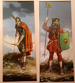 Soldados romanos: m arqueiro e um legionário / Roman soldiers: an archer and a legionary