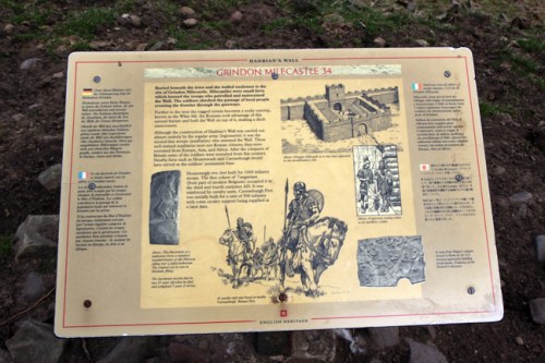 Placa informativa / Information board at Milecastle 34