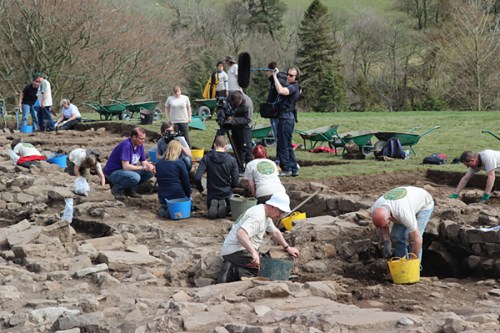 Neste dia uma equipe de TV filmava um documentário./ A TV team was recording scenes for a documentary