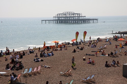 Em Brighton, tirei fotos o quanto pude até anoitecer. Desta vez, tinha uma câmera de 12 megapixels e três cartões de memória de 4GB cada, para não ter de apagar nenhuma imagem. / I strolled around taking pictures until sunset. This time I had a 12 MP camera and three memory cards of 4 GB each, so no picture would be lost.