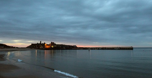 Peel Castle by nightfall
