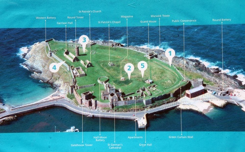 Mapa de Peel Castle/ Peel Castle's map