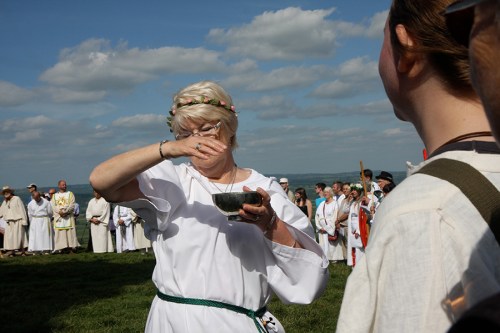 Passagem da água ao longo do círculo / Passage of the water along the circle