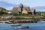 Iona Abbey and boats